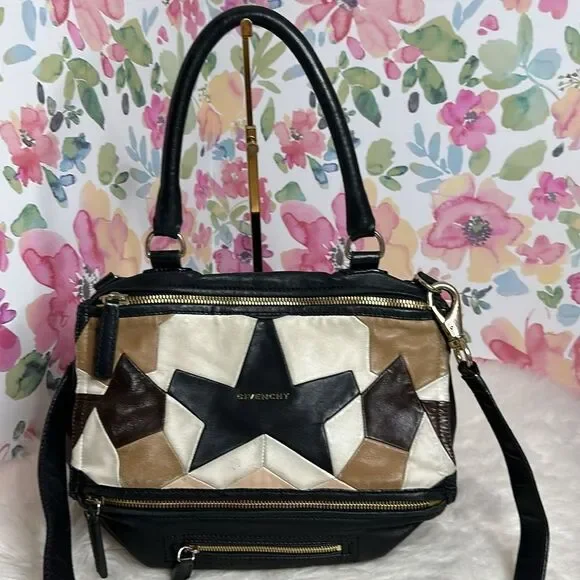 💯Authentic Givenchy PANDORA LEATHER HANDBAG Multi Color MM Size🍀 - Picture 13 of 17